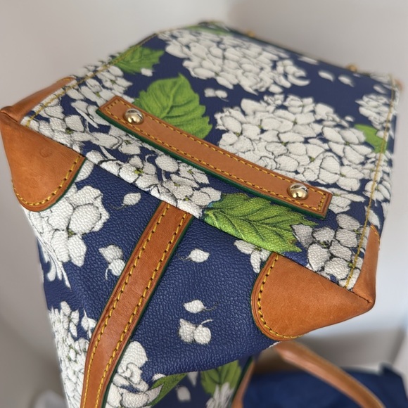 Dooney & Bourke Blue and Green Floral Satchel - Picture 4 of 5